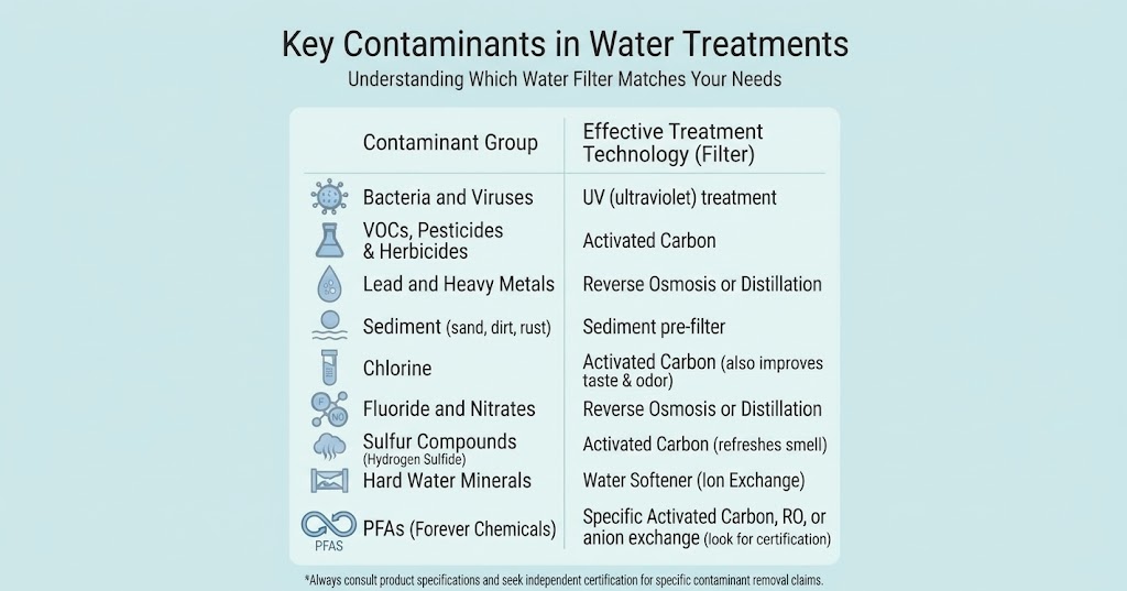 Common Contaminants Addressed by Filters