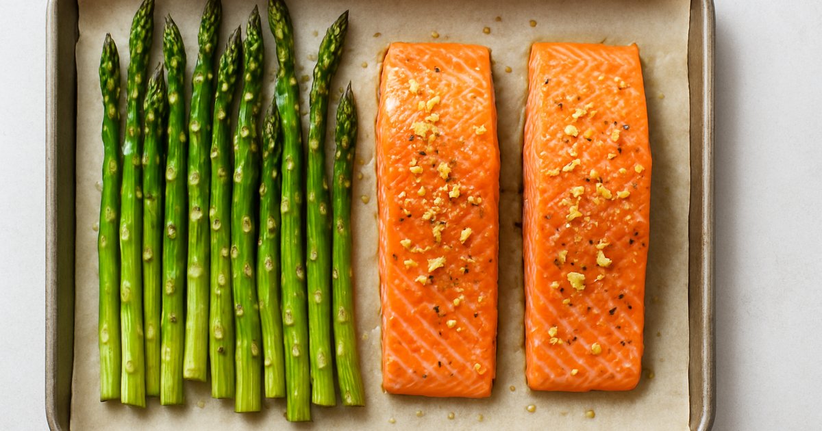Recipe 1: Sheet Pan Garlic Salmon & Asparagus