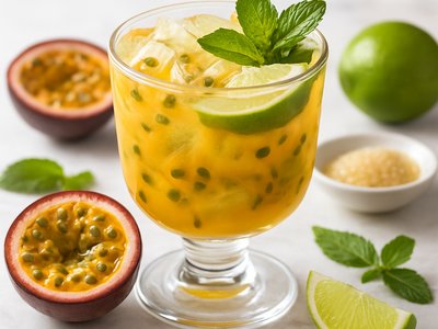 Brazilian Caipirinha with Passion Fruit
