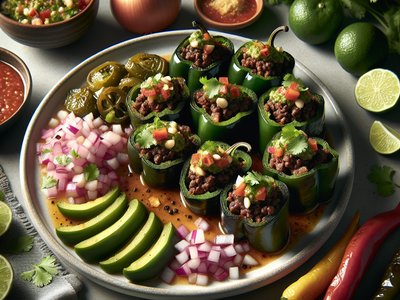 Spicy Chiles en Nogada Bites