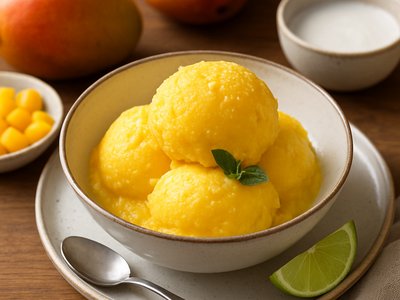 Coconut and Mango Sorbet