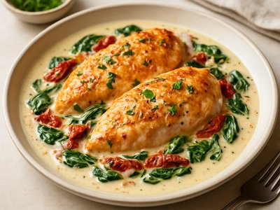 Creamy Garlic Tuscan Chicken