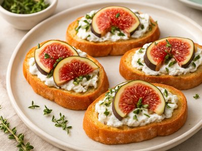 Herbed Goat Cheese and Fig Toasts