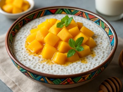 Mango and Coconut Chia Pudding