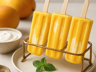 Mango Coconut Lassi Popsicles