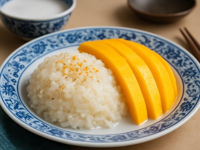 Mango Coconut Sticky Rice Pudding