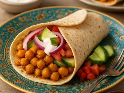 Masala Chickpea Wraps
