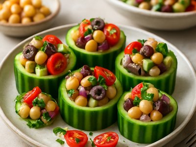 Mediterranean Chickpea Salad Cups