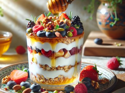 Mediterranean Spiced Honey Yogurt Parfait