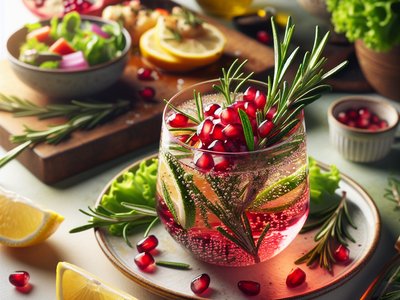 Mediterranean Pomegranate Rose Fizz