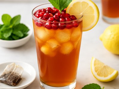 Pomegranate Lemon-Mint Iced Tea