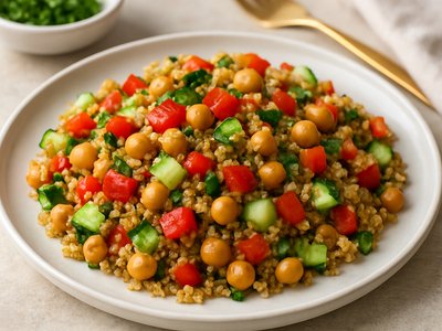 Moroccan Spiced Chickpea and Quinoa Salad