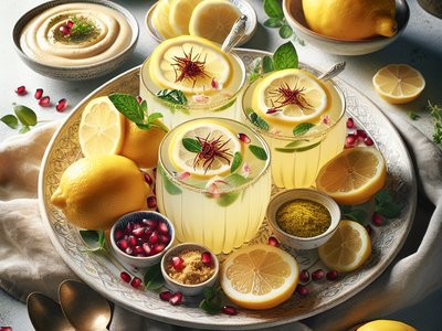 Saffron and Rose Water Limonade