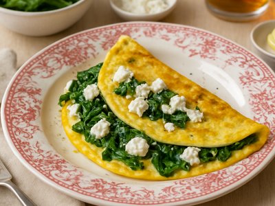 Savory Spinach and Goat Cheese Omelette