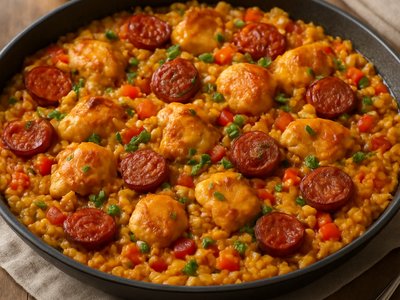 Spanish Chicken and Chorizo Paella
