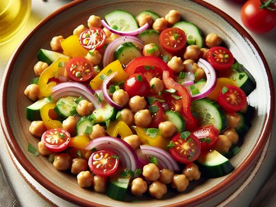 Spanish Chickpea and Spinach Salad