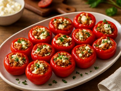 Spanish Chorizo and Cheese Stuffed Peppadew Peppers