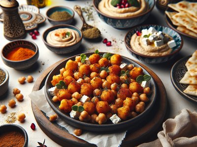 Spiced Chickpea Hummus with Pita Chips