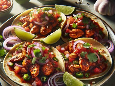 Chipotle Chicken Tacos with Avocado Salsa