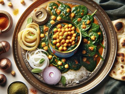 Spicy Chickpea and Spinach Curry