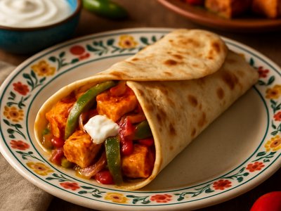 Spicy Paneer Tikka Wrap