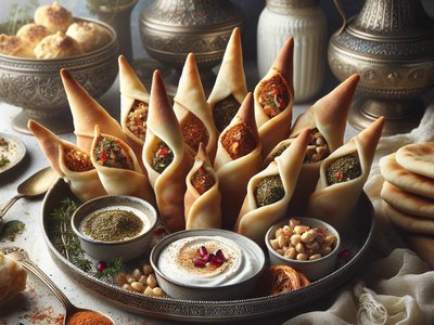 Stuffed Zaatar Manakish with Feta and Spinach