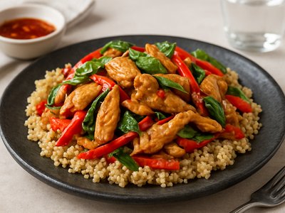 Thai Basil Chicken with Quinoa