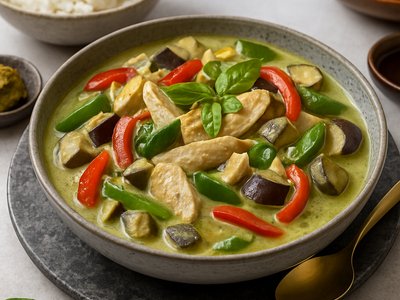 Thai Green Curry with Chicken and Vegetables