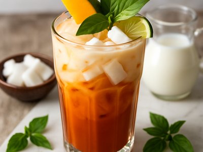 Thai Iced Tea with Coconut Milk
